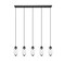 Z-Lite Arden Linear Chandelier, 5-Light, 4.75 In.W x 42 In.L x 12 In.H, Matte Black/Clear 651P-5L-MB - alternate 1
